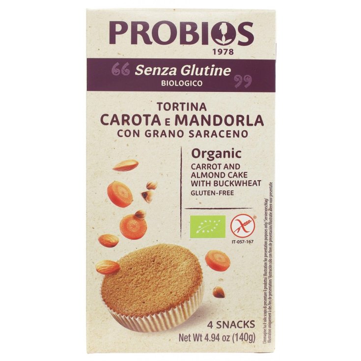 Probios Tortino Carota e Mandorla 4x35 g